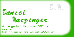 daniel maczinger business card